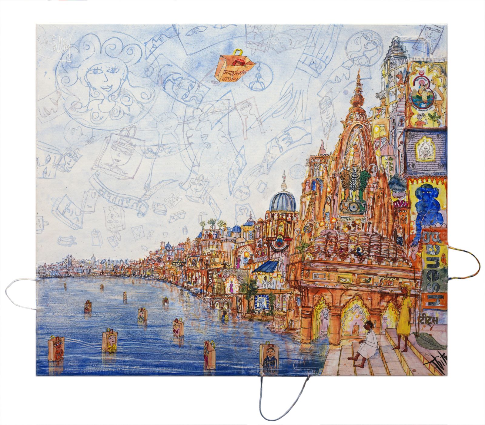 Varanasi Bag Art - Thitz - k-2404THI09