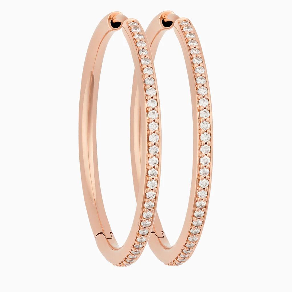 Creolen Lux 30mm Brillanten 18K Rosegold - Bron - 7OR477930BR