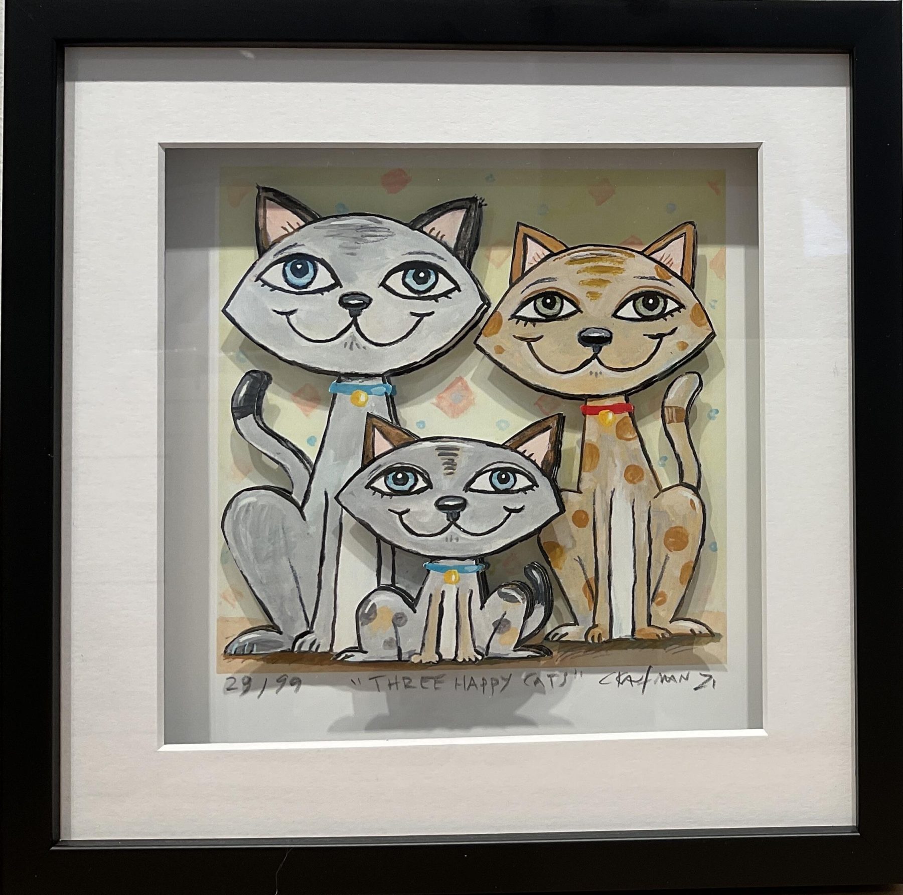 Three happy cats - Kaufmann, Charles - k-CHK425