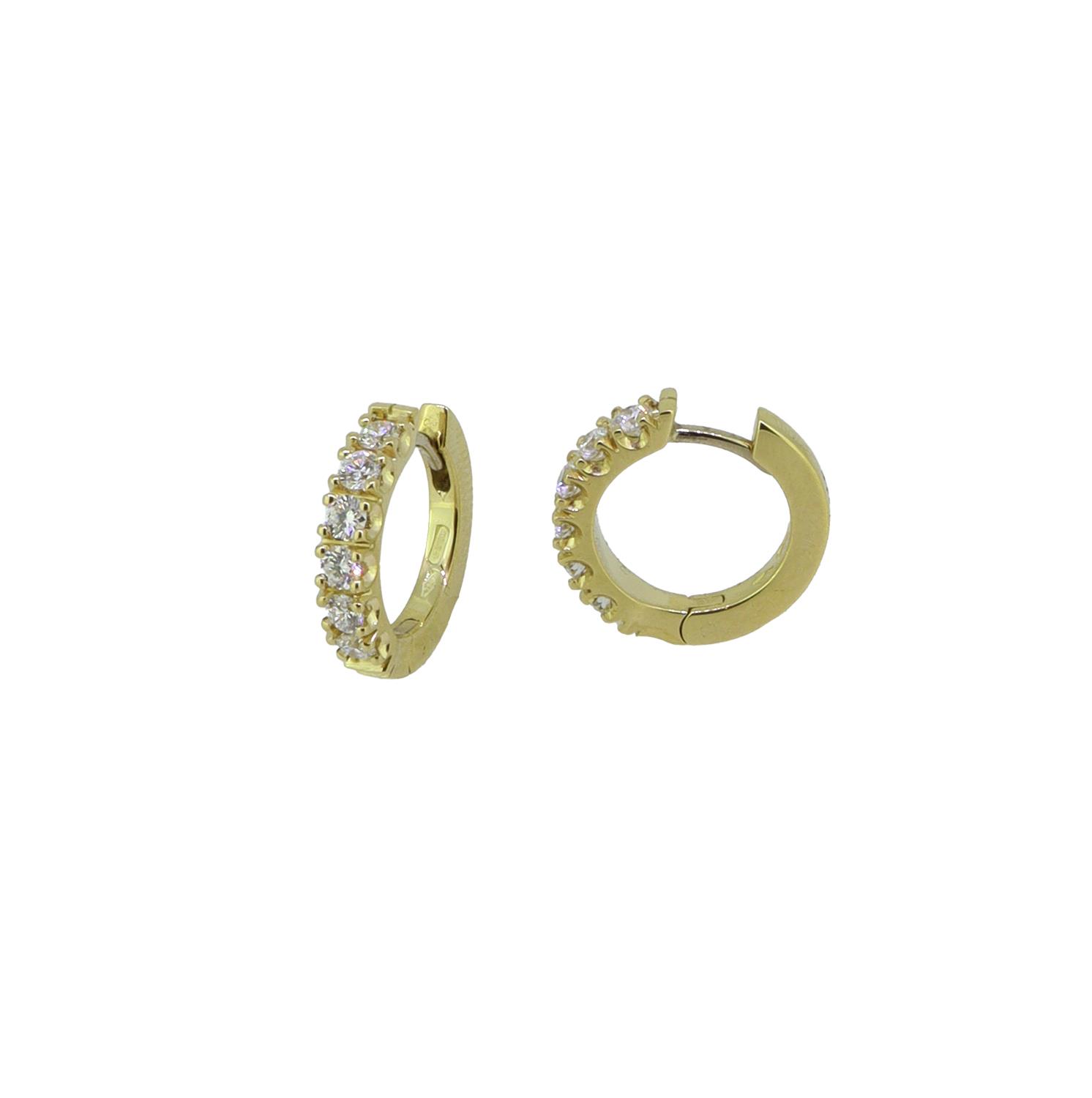 Creole Rund 18K Gelbgold Diamanten - GalerieVoigt - 1776BBGG