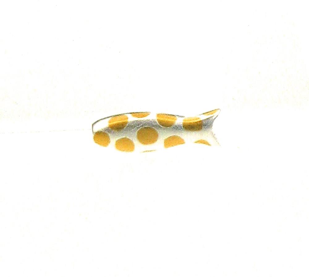 Anhänger kleiner Fisch Silber Punkte Gold - Sabine Scheuble - F10007SGP