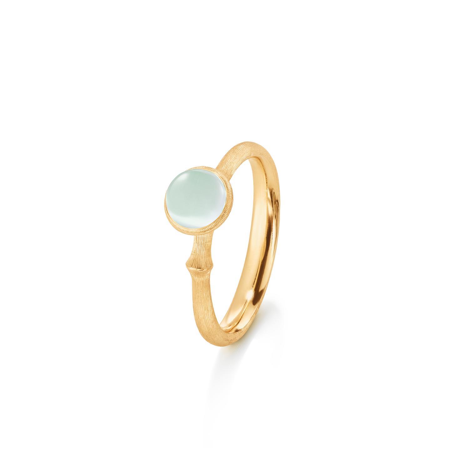 Ring Lotus no.0 Tiny Aquamarin 18K Gelbgold - Ole Lynggaard - A2708-407