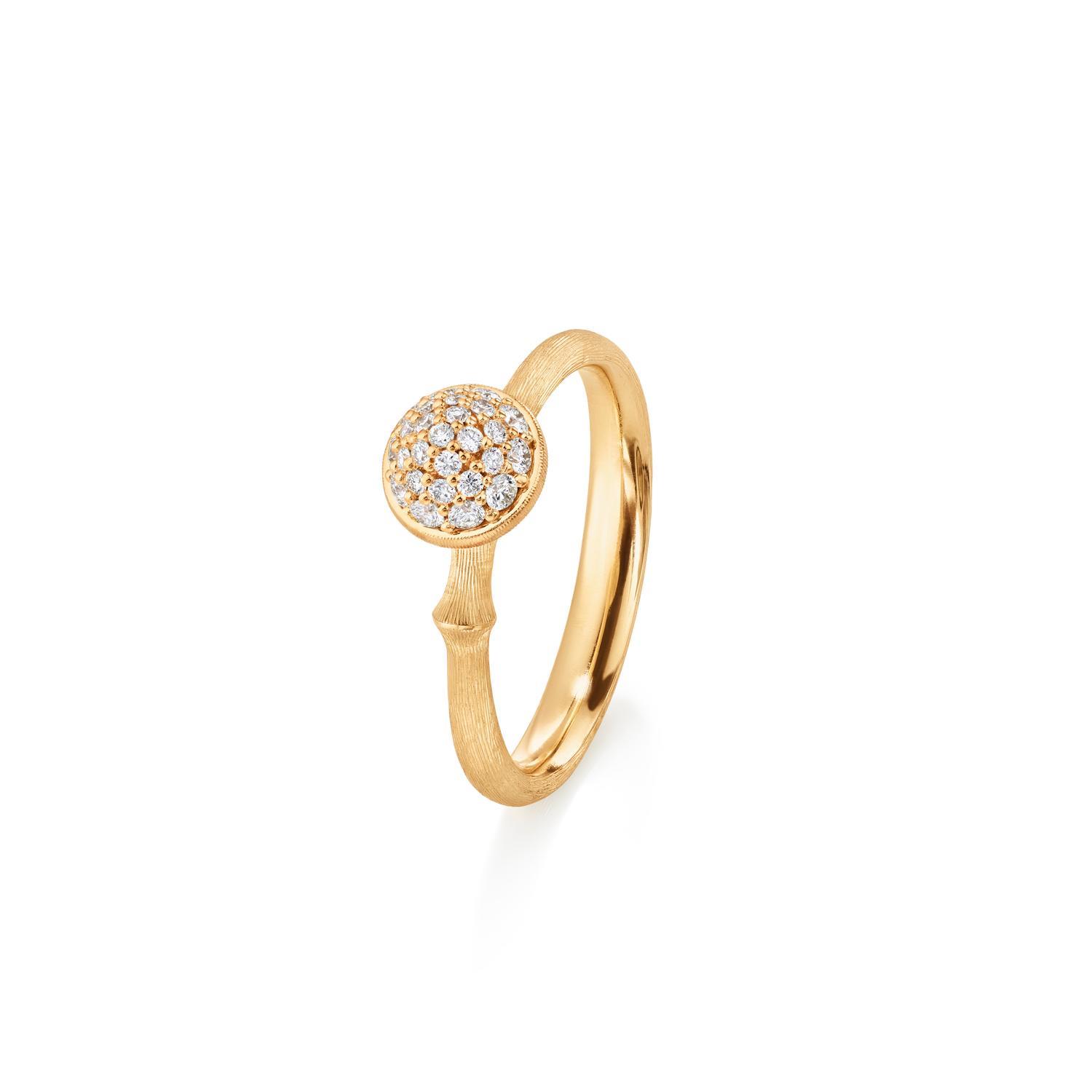 Ring Lotus Brillantpavé 18K Gelbgold - Ole Lynggaard - A2710-402