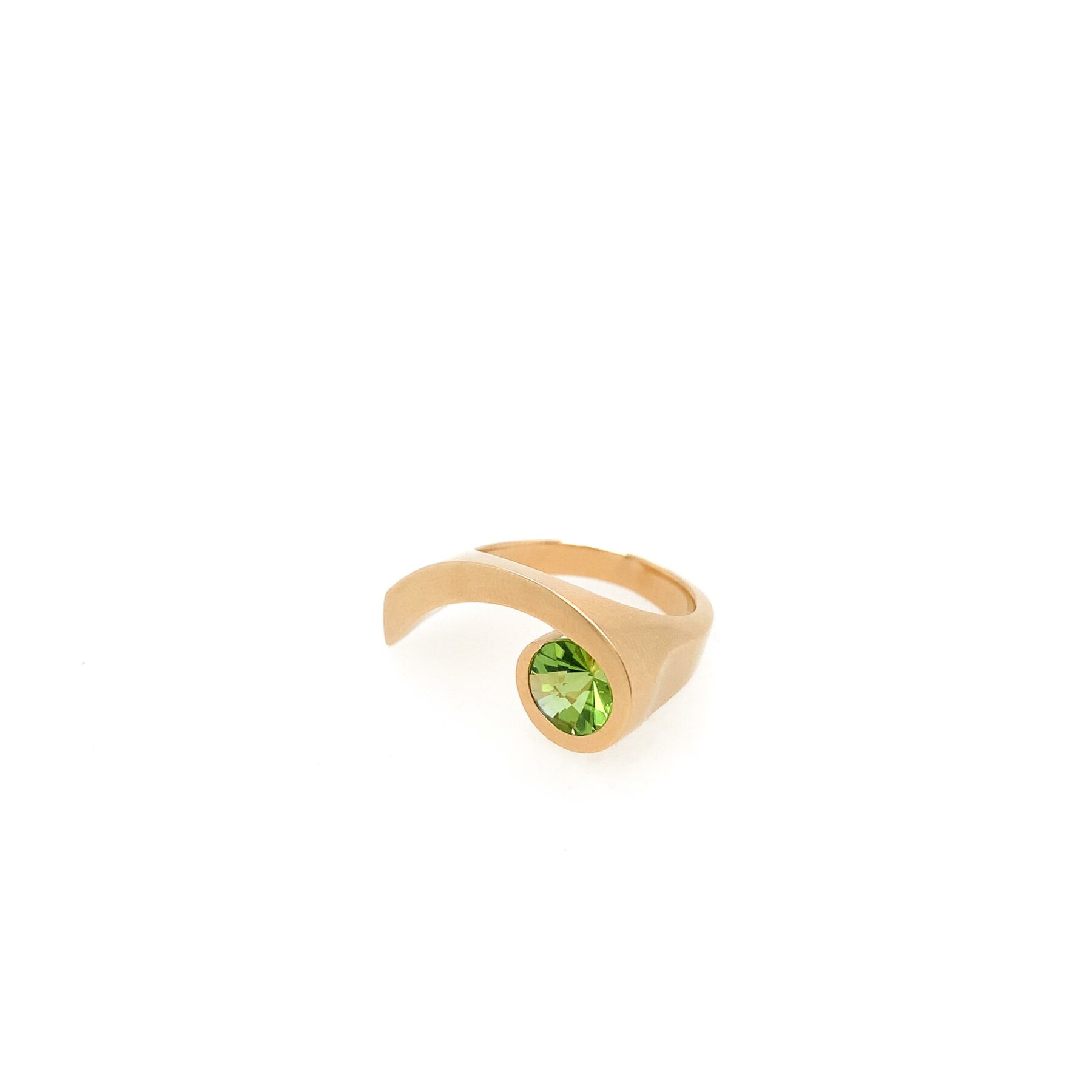 Ring Sternschnuppe groß Peridot Roségold - Angela Hübel - 3166