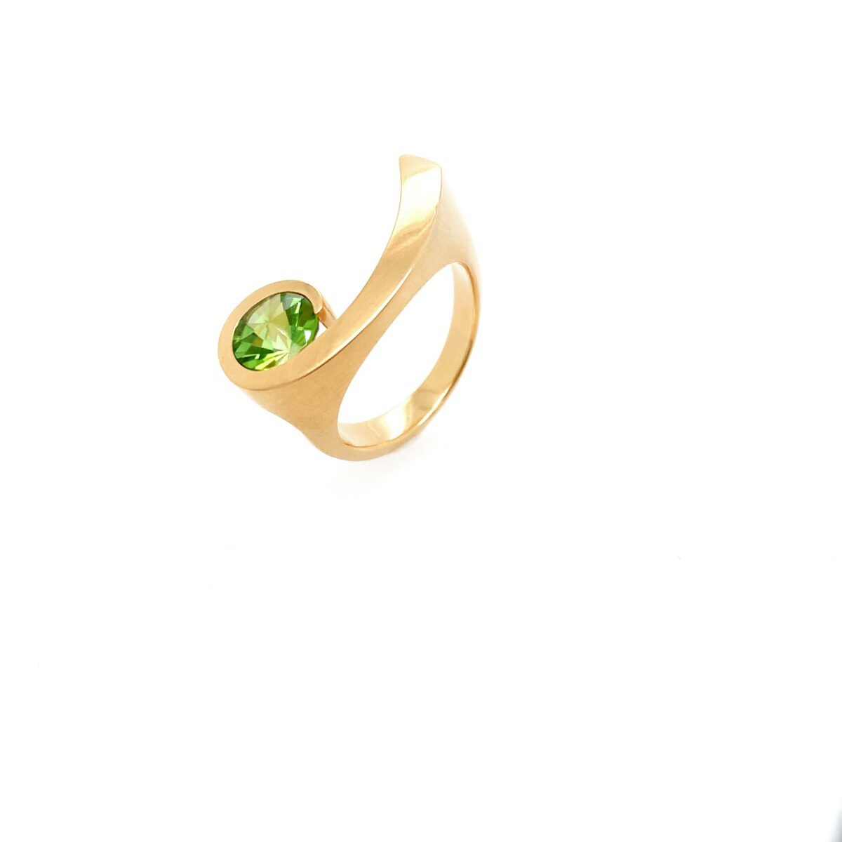 Ring Sternschnuppe groß Peridot Roségold - Angela Hübel - 3166