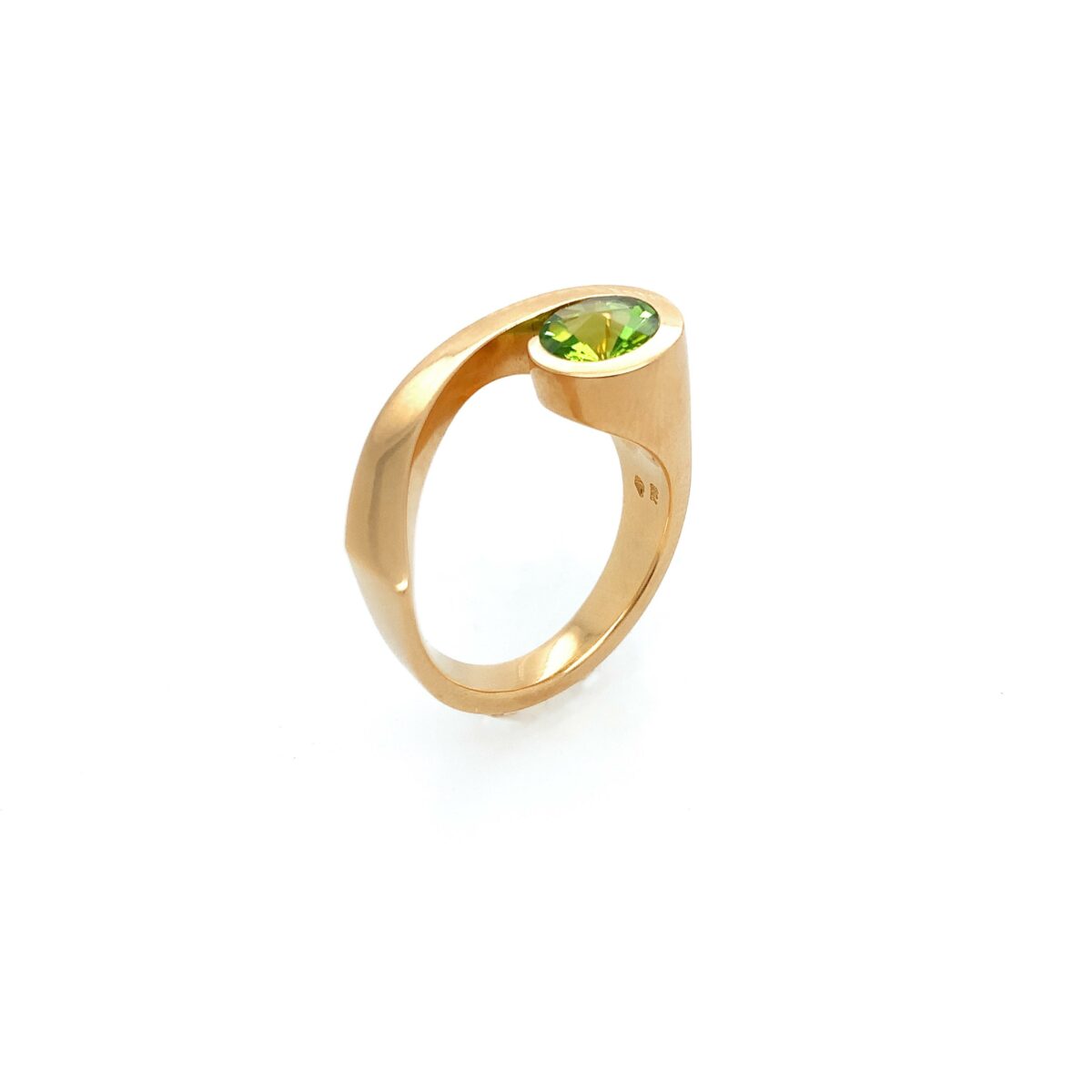 Ring Sternschnuppe groß Peridot Roségold - Angela Hübel - 3166