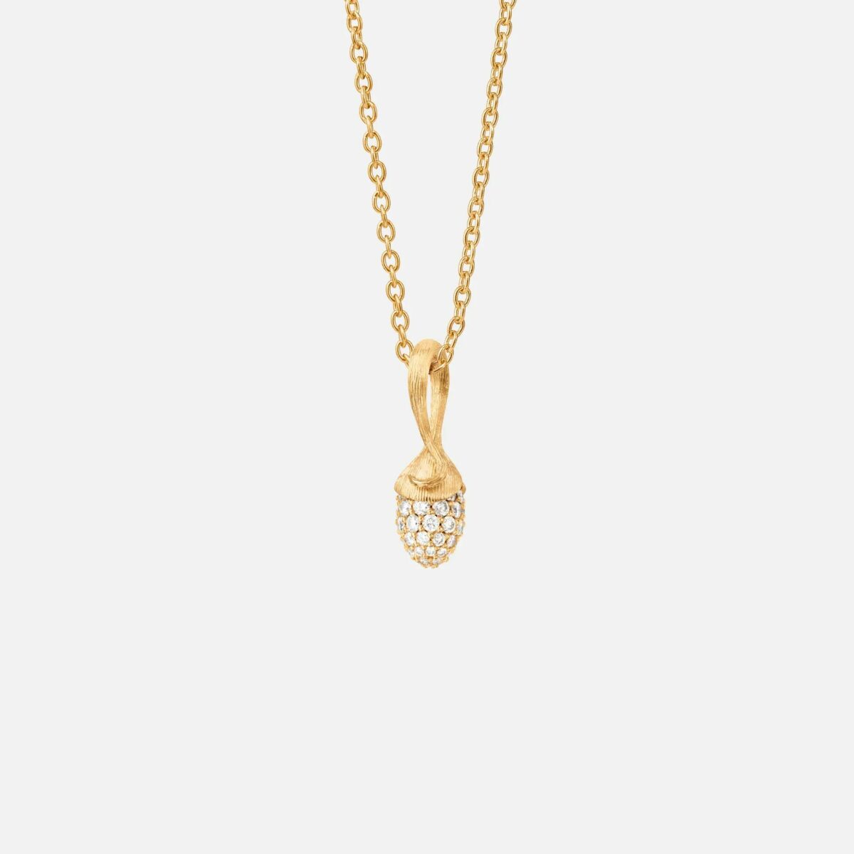 Anhänger Lotus Sprout Diamanten Gelbgold - Ole Lynggaard - A2756-402