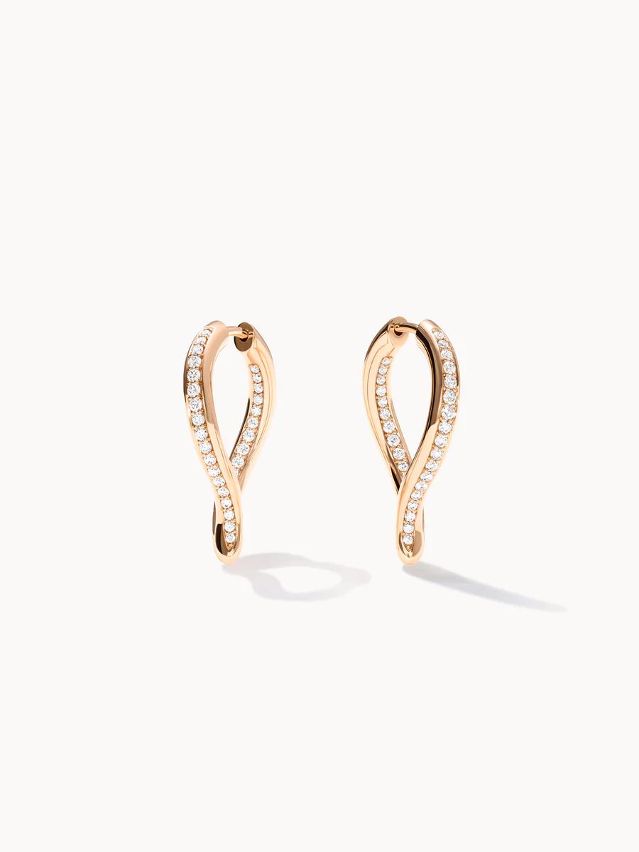 Creolen Signature Twisted Drop Diamanten Roségold - Tamara Comolli - E-Sig-Ho-TDr-p-rg