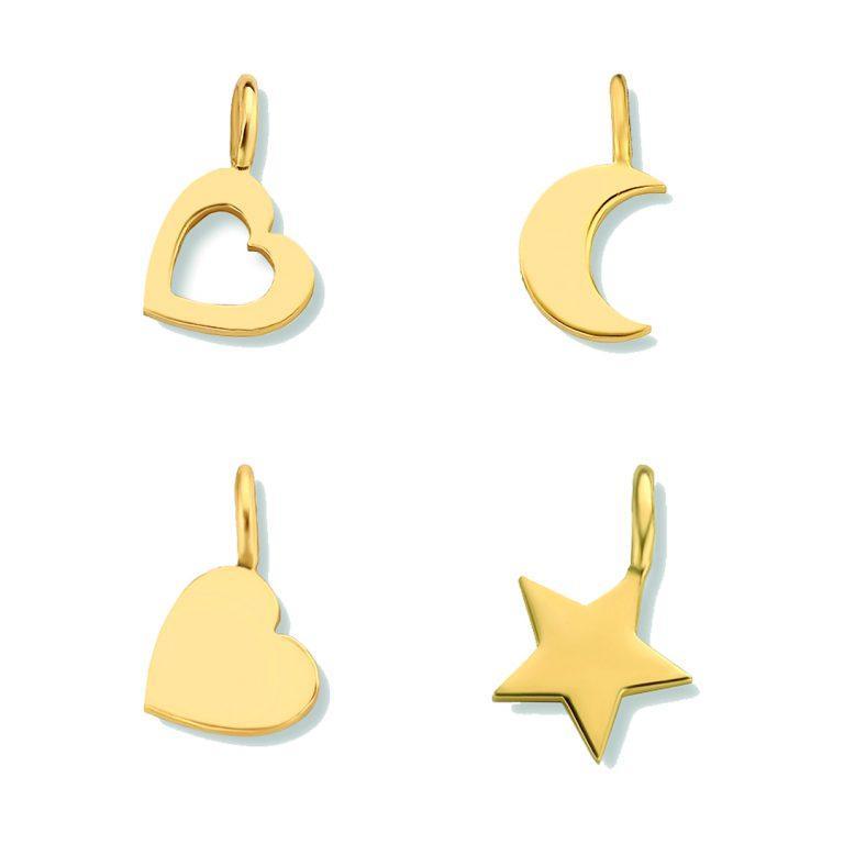 Anhänger Herz Oblique 18K Gelbgold - Minitials - 2-OBL-Heart-yg