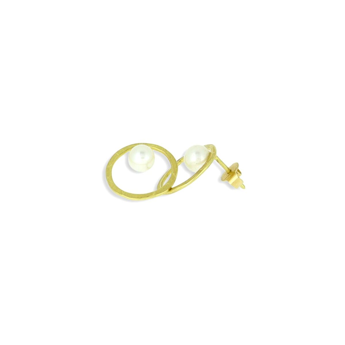 Ohrstecker 18K Gelbgold mit Perle - Individuelle Marken - 324brun10-6