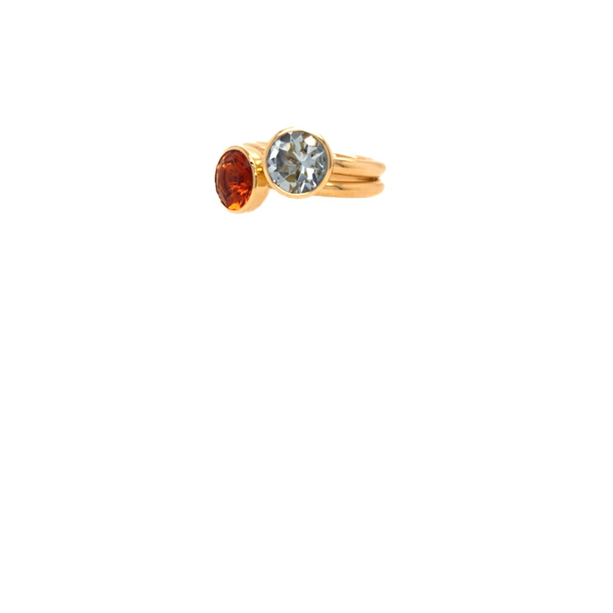 Ring Twiggy 8mm  Aquamarin 18K Gelbgold - Georg Spreng - 421spre09-2A