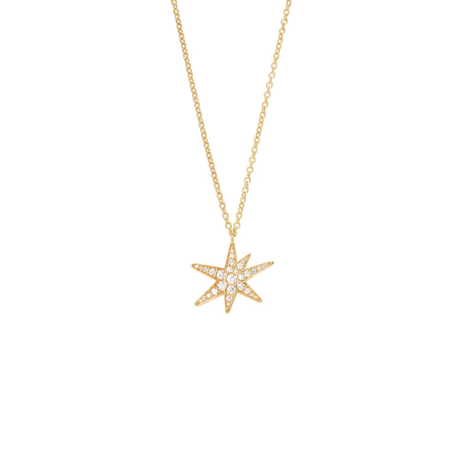 Kette Funky Stars Diamanten Gelbgold - Ole Lynggaard - A3204-401