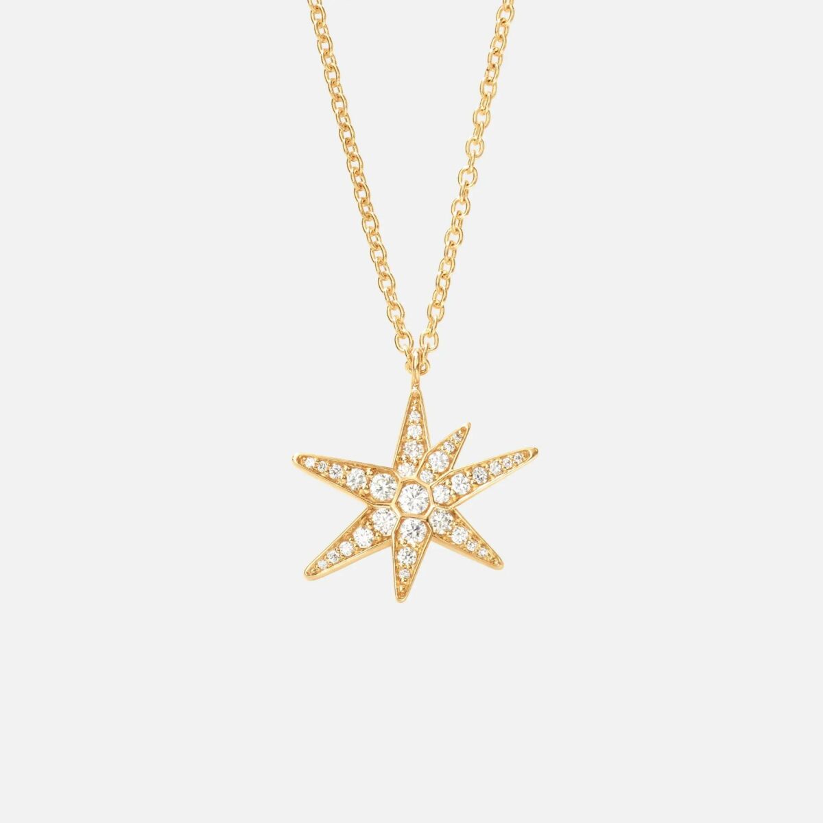 Kette Funky Stars Diamanten Gelbgold - Ole Lynggaard - A3204-401