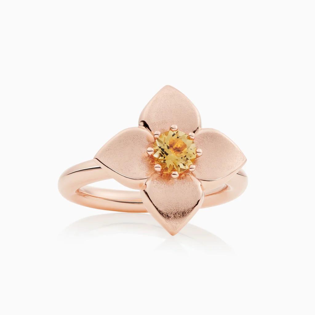 Ring Poppy 18K Roségold Citrin - Bron - 8RR4918MCI