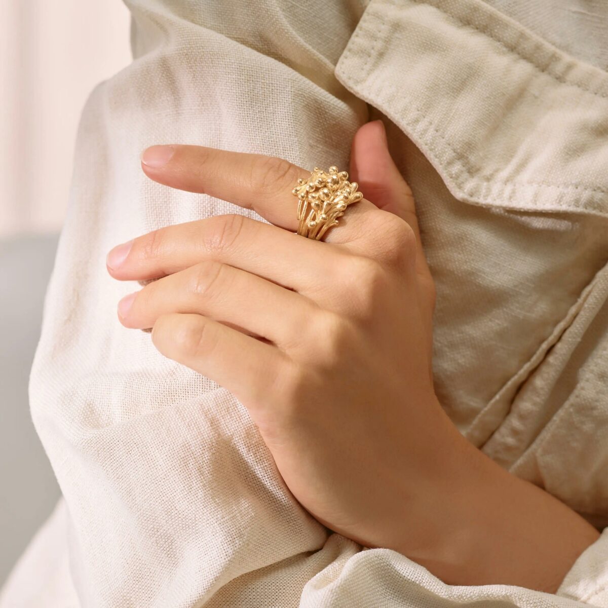 Ring BoHo Cluster 18K Gelbgold - Ole Lynggaard - A3190-401