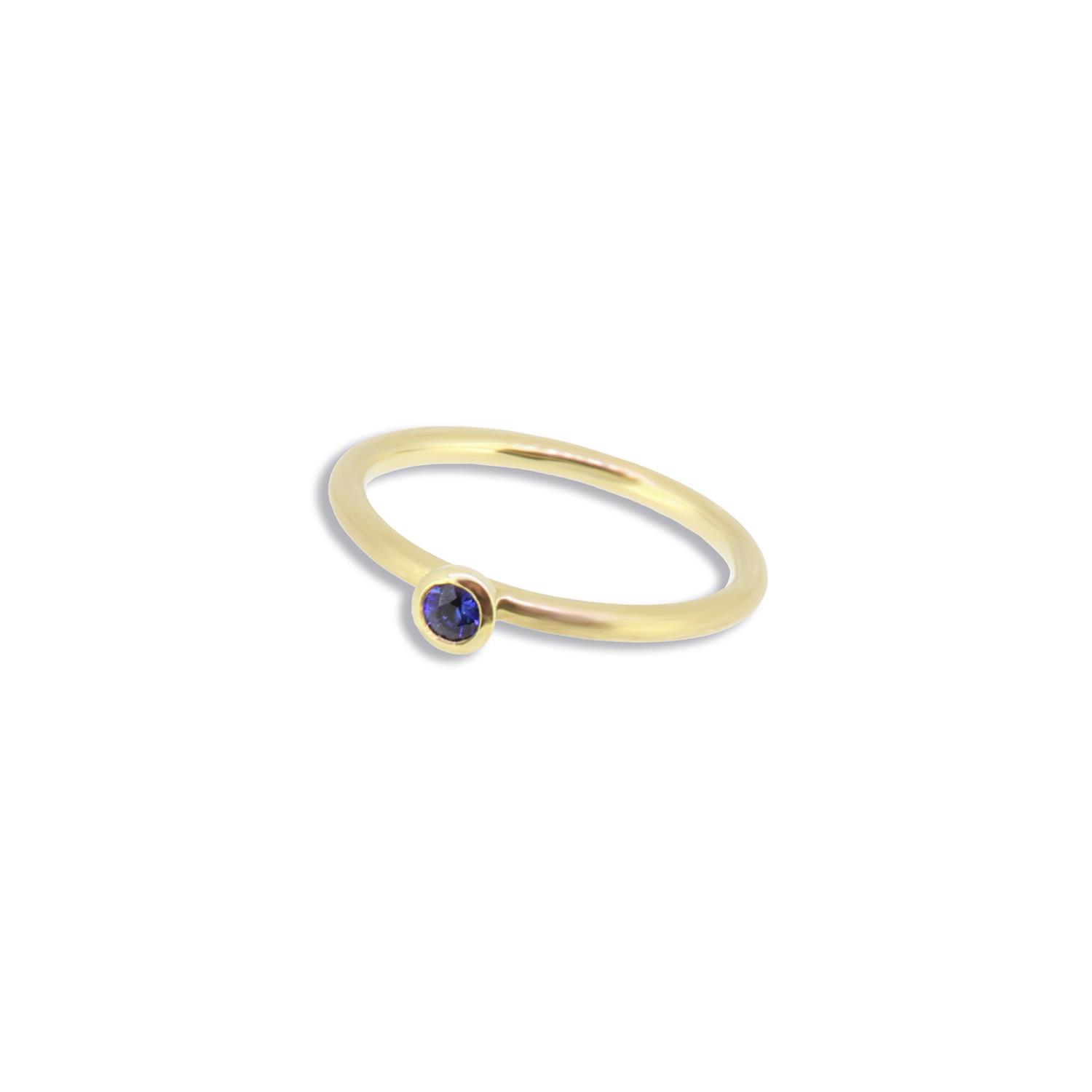 Ring Saphir blau 18K Roségold - Lefteris Margaritis - RG0129D-sappblue