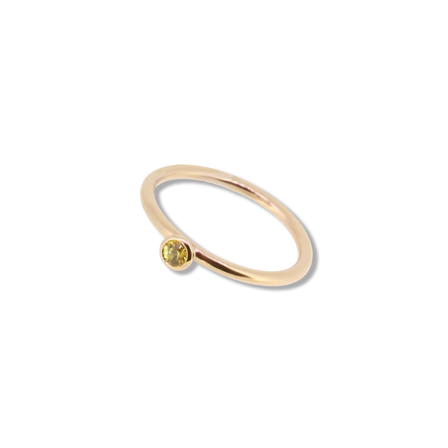 Ring Saphir gelb 18K Roségold - Lefteris Margaritis - RG0129Dsappyellow