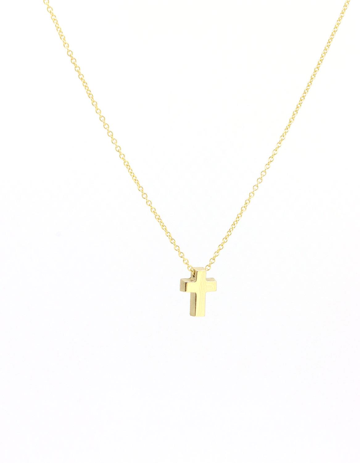 Signature Kette Kreuz 18K Gelbgold - Minitials - 1-SN-yg-Cross