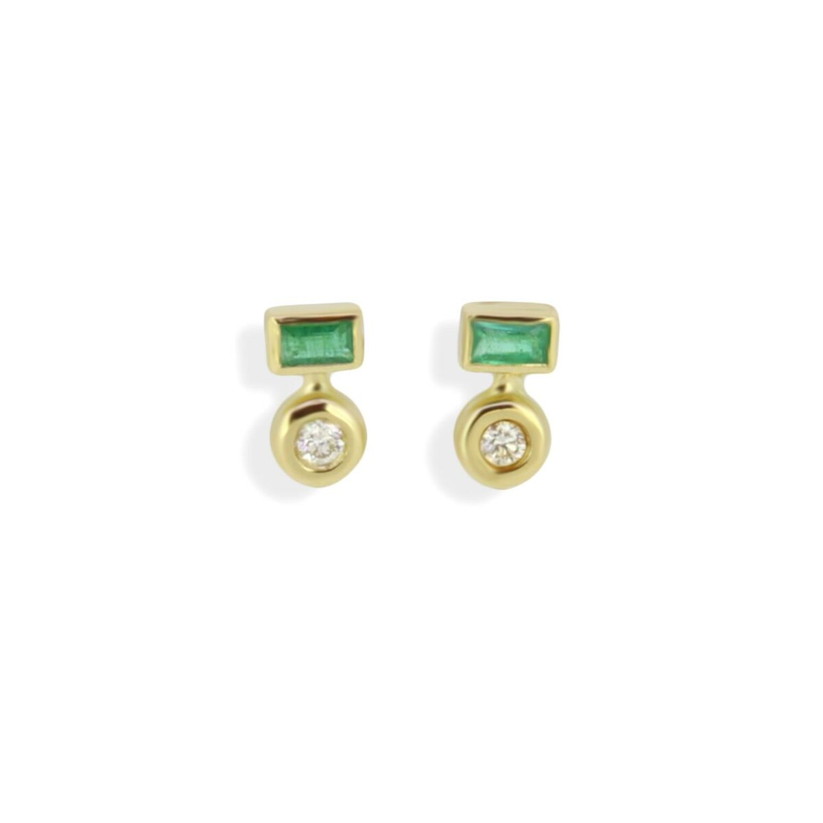 Ohrstecker Brillant Smaragd 18K Gelbgold - Lefteris Margaritis - EG0144DE