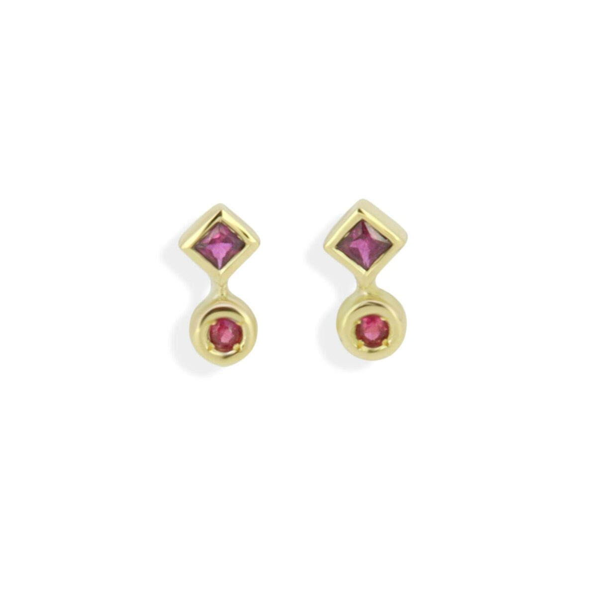 Ohrstecker Rubin 18K Gelbgold - Lefteris Margaritis - EG0151R