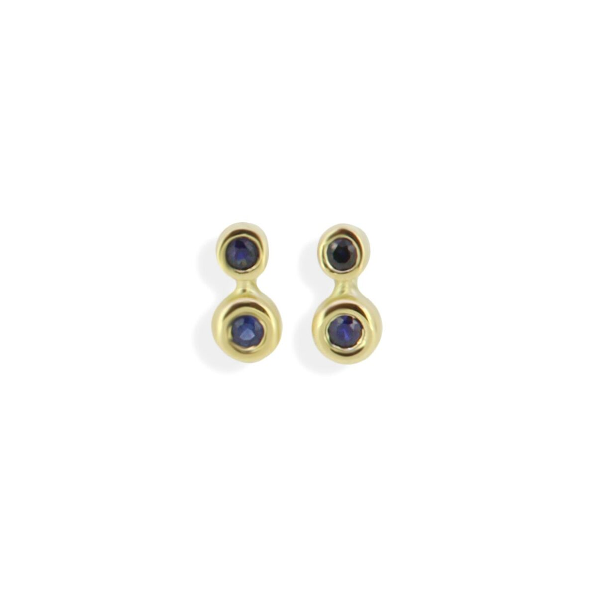 Ohrstecker Saphir blau Gelbgold - Lefteris Margaritis - EG0153S