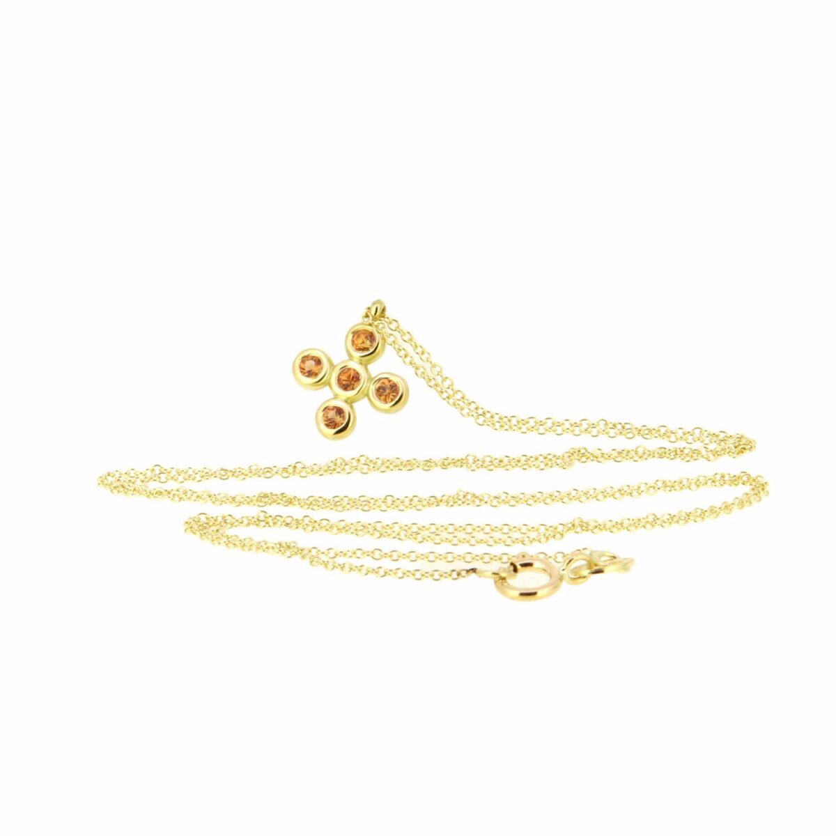 Halskette Kreuz Saphir 18K Gelbgold - Lefteris Margaritis - NG0141S