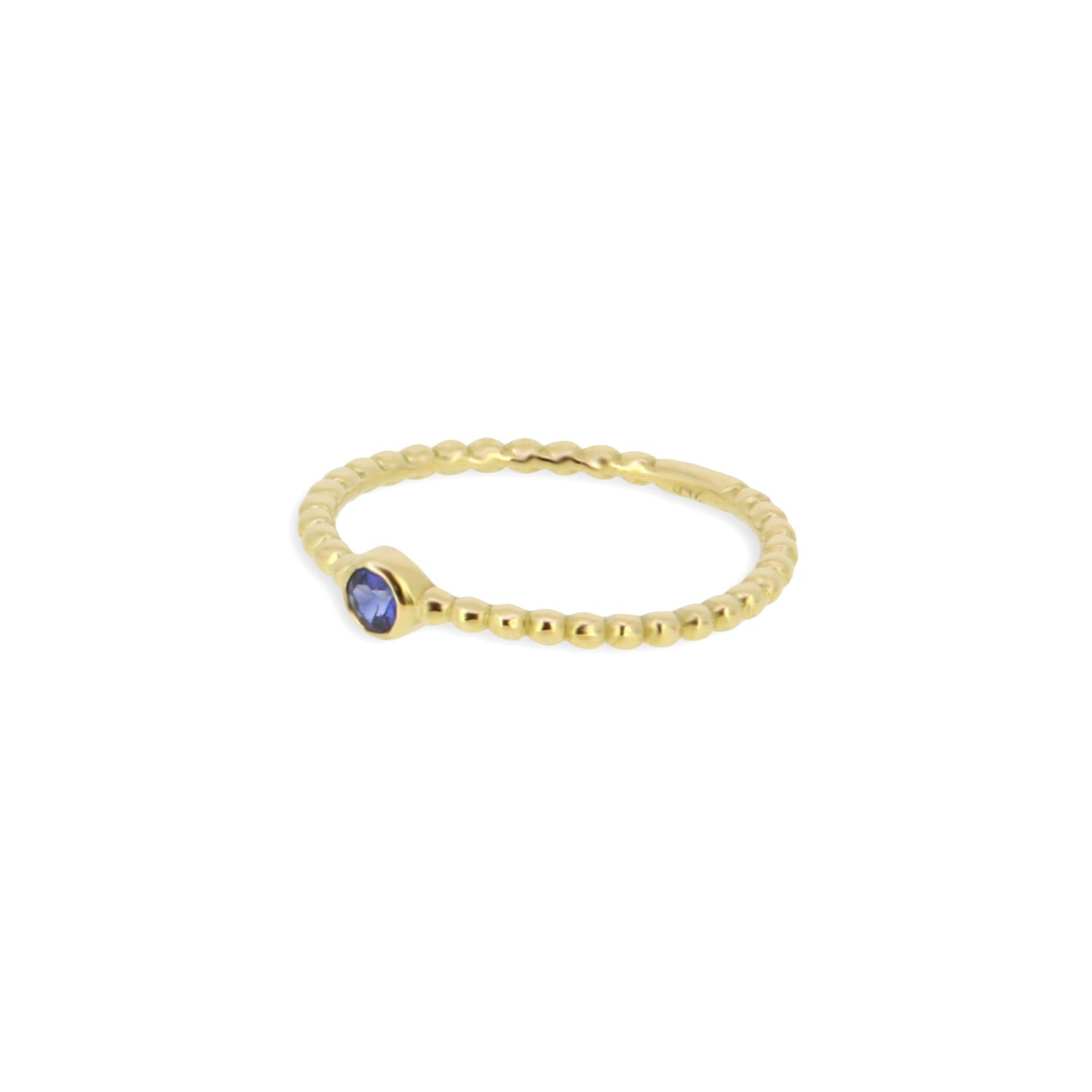 Ring Saphir blau 18K Gelbgold - Lefteris Margaritis - RG0110S