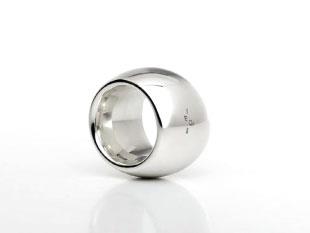 Ring massiv beidseitig gerundet 925 Silber - Emil Brenk - 020500