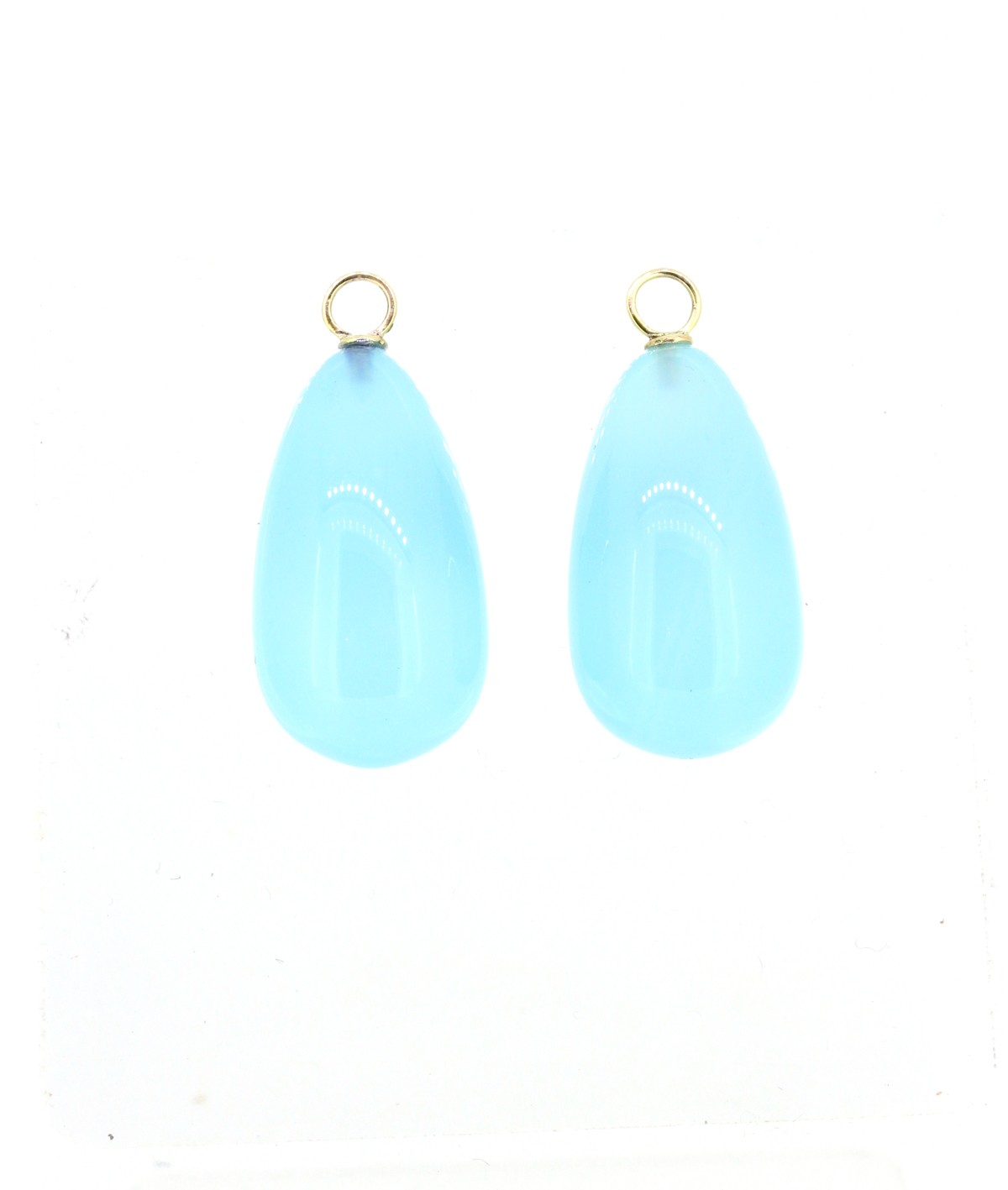 Einhänger Chalcedon 22x12 18K Gelbgold - GalerieVoigt - 320stei08-6
