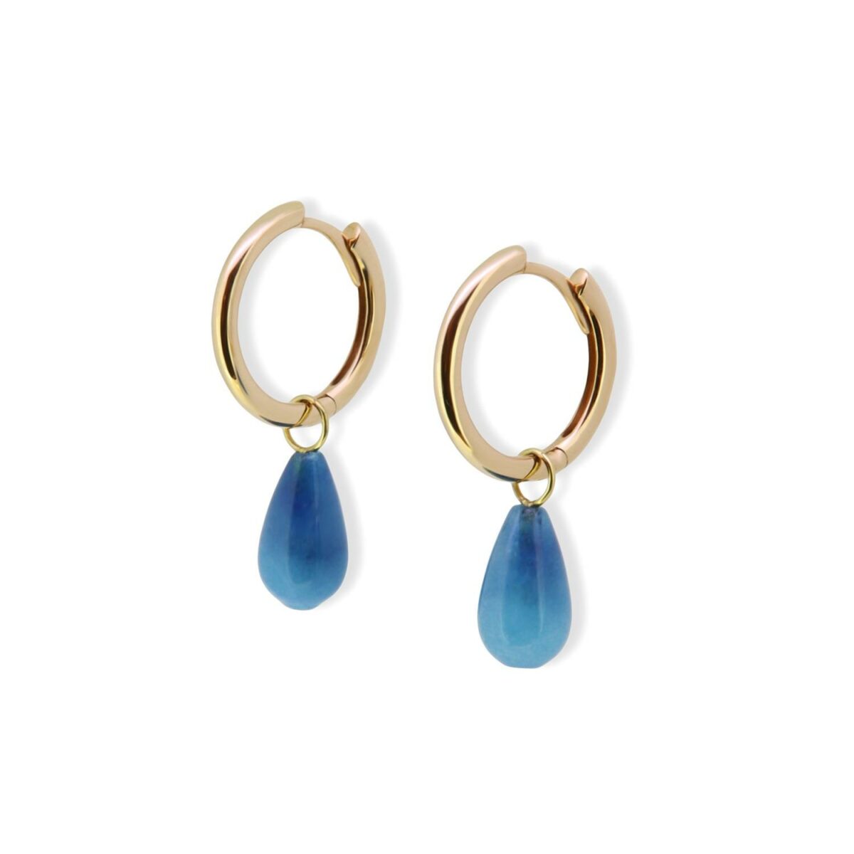 Einhänger Jade blau Gelbgold - GalerieVoigt - 324stei04-4
