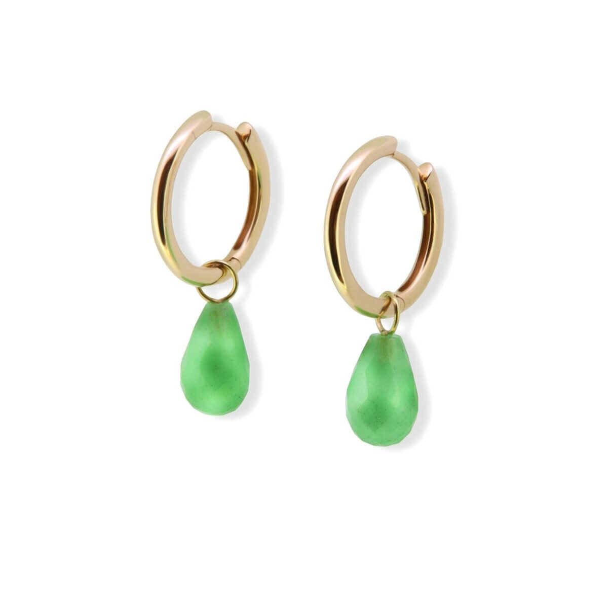 Einhänger Jade grün Gelbgold - GalerieVoigt - 324stei04-5