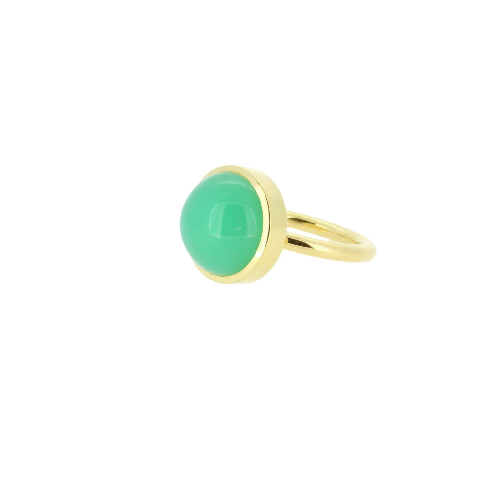 Ring Viola Uno Chrysopras 18K Gelbgold - Georg Spreng - 420spre02-3