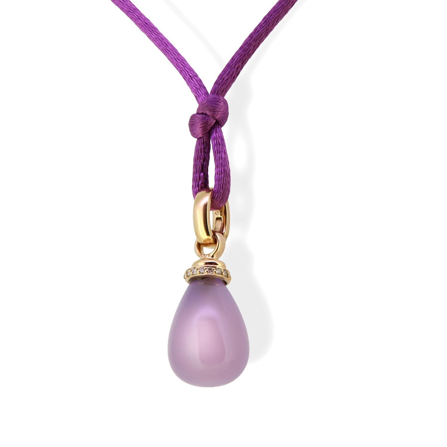 Anhänger Campanile Chalcedon lavendel Roségold - GalerieVoigt - 51541CN0080