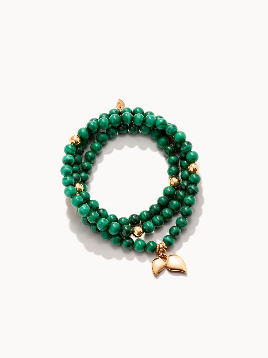 Armband India Malachit 18K Roségold - Tamara Comolli - B-IND-Mal-3-m-rg