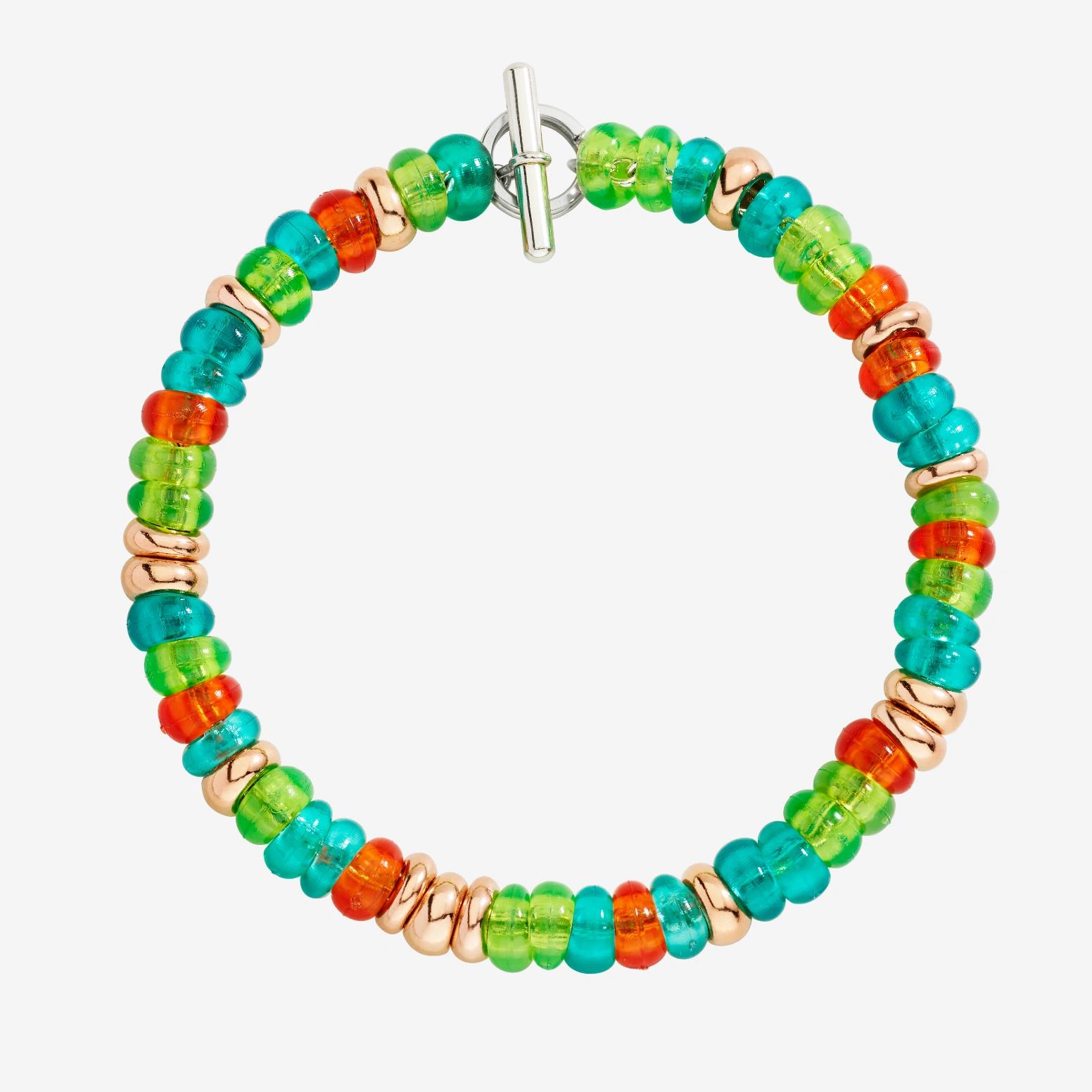 Armband Rondelle Silber vergoldet Kunststoff recyc - Dodo - DBC5003_RONDE_VERAG_XXL