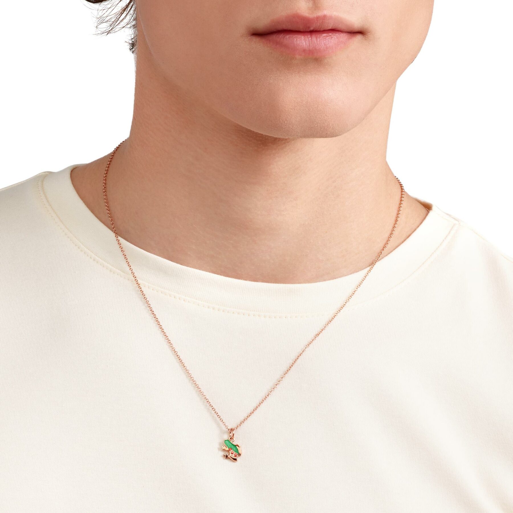 Anhänger Frosch Roségold Saphire Emaille - Dodo - DMC5004_FROGX_VZO9R