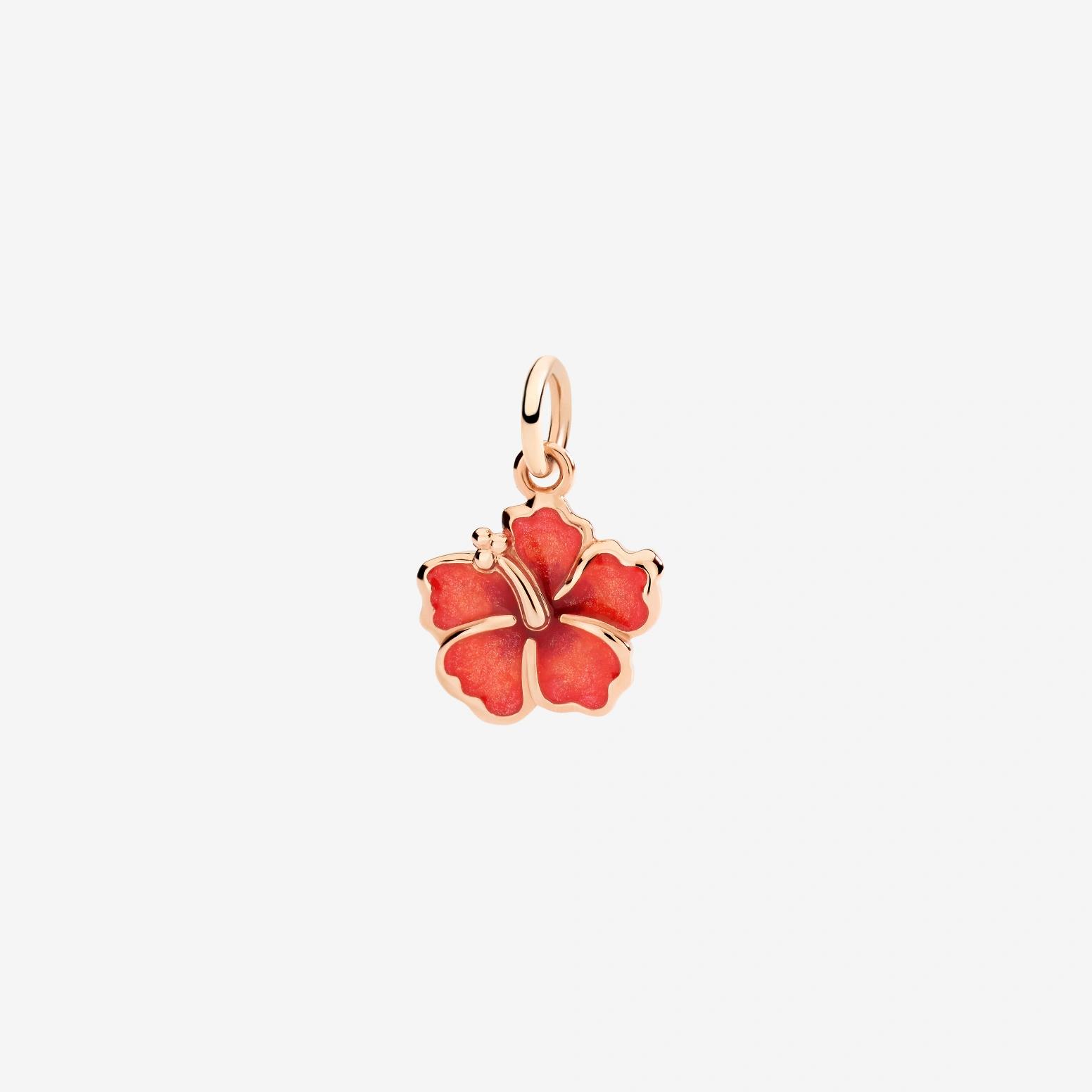 Anhänger Hibiskusblüte Roségold Emaille - Dodo - DMC5005_HIBIS_EAR9R