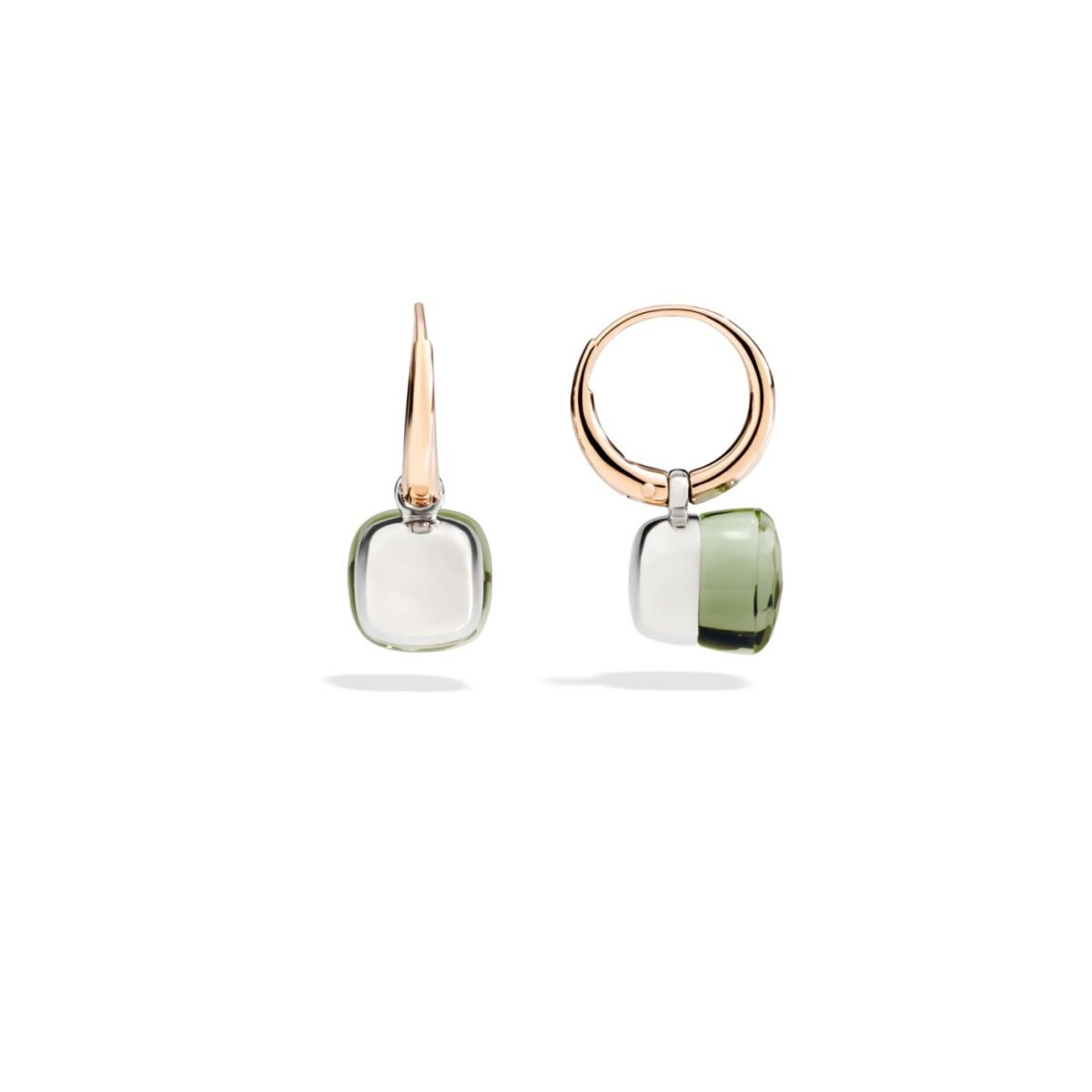 Ohrringe Nudo Prasiolith 18K Rosé- und Weißgold - Pomellato - O.B201/06/PA