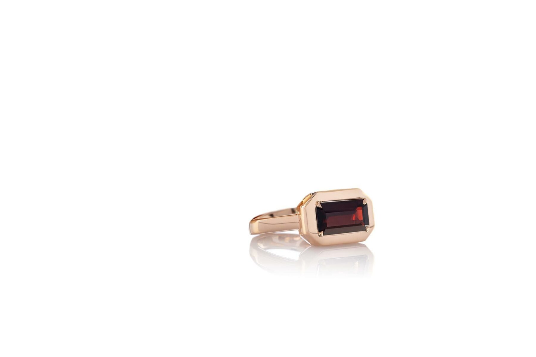 Ring Solid Granat Emerald 18K Roségold - 1909callegari - UJ634