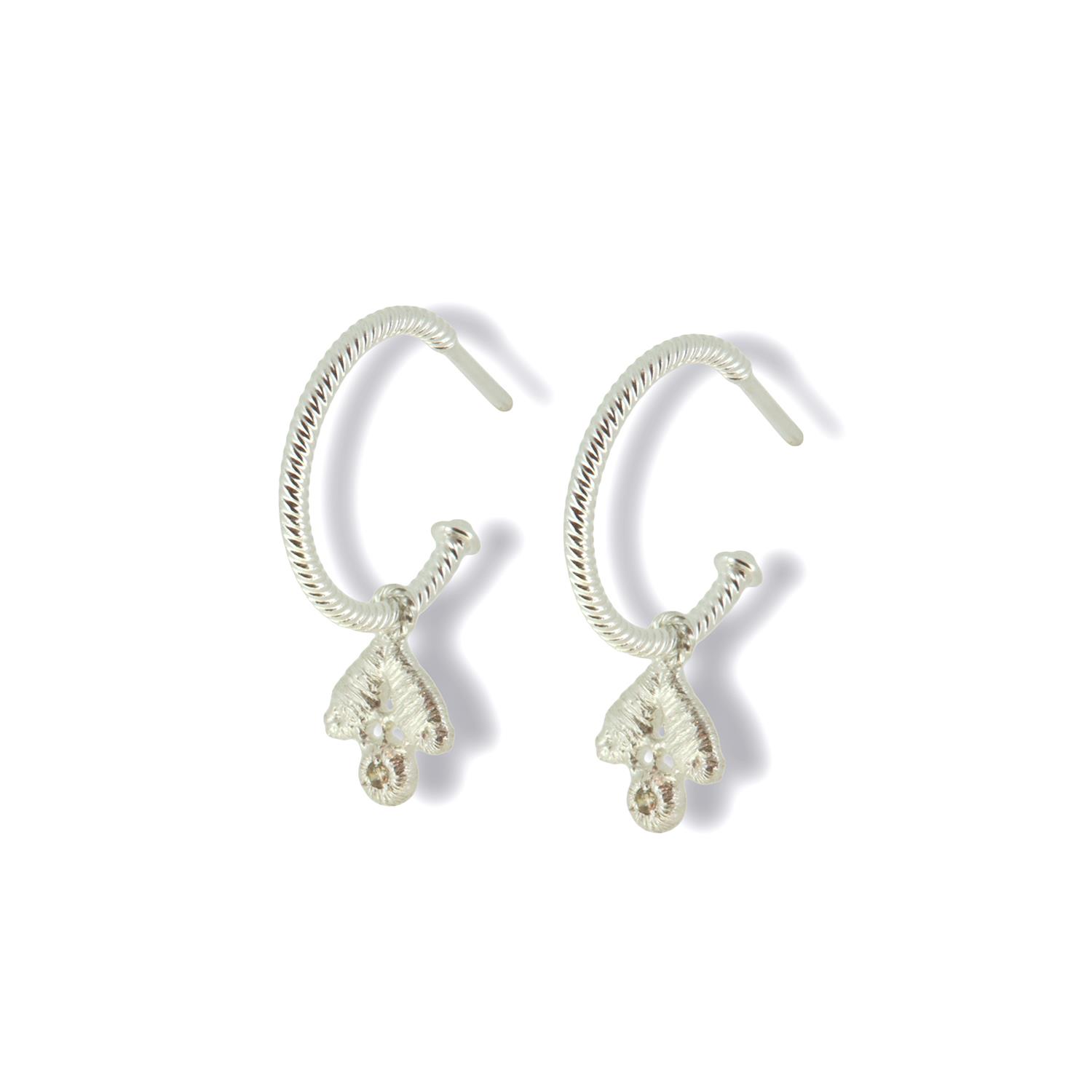 Creolen Emilia Petite Silber Brillanten - Brigitte Adolph - 1094-AG-cha-1