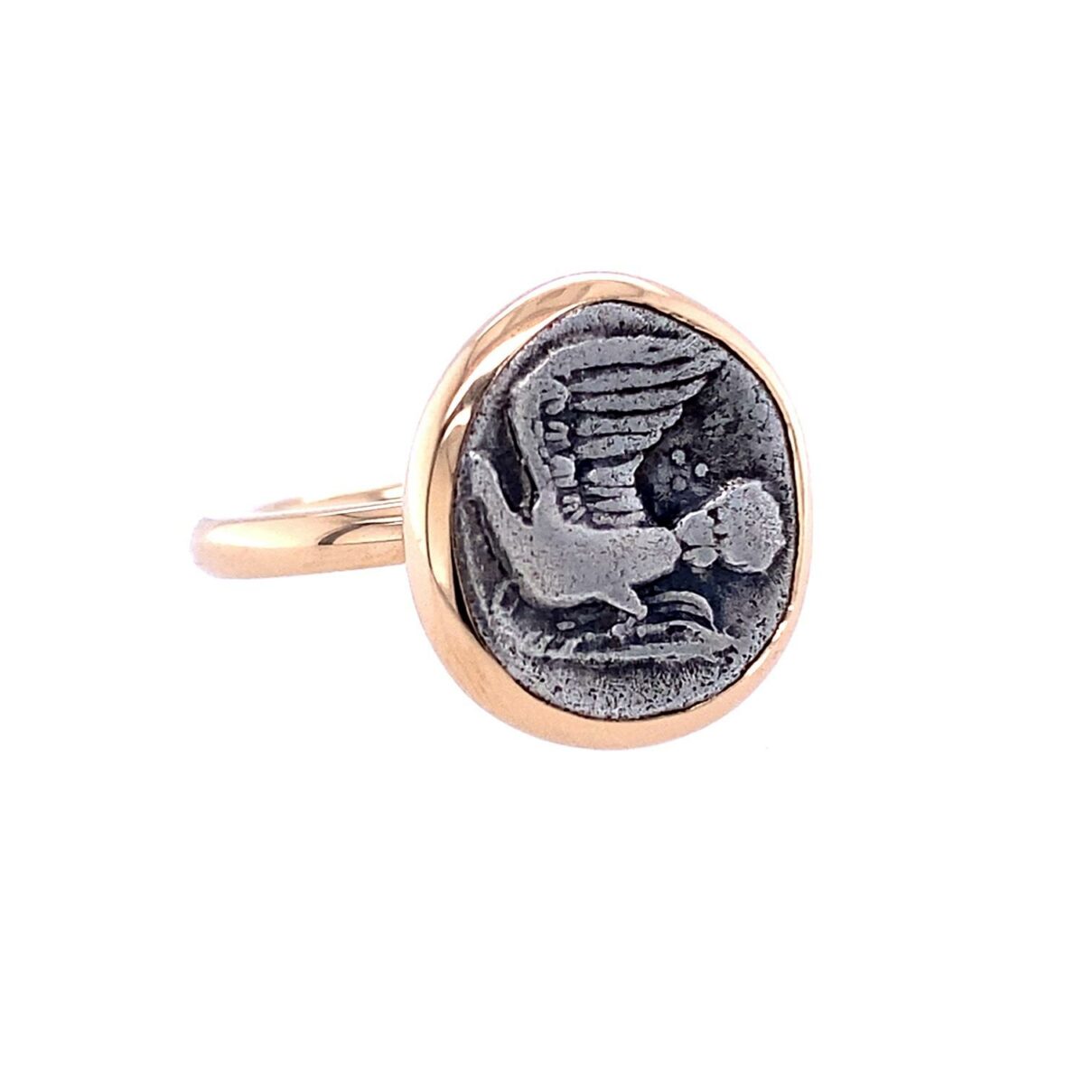 Münzring Taube 18K Roségold - TwentyTen - 12047