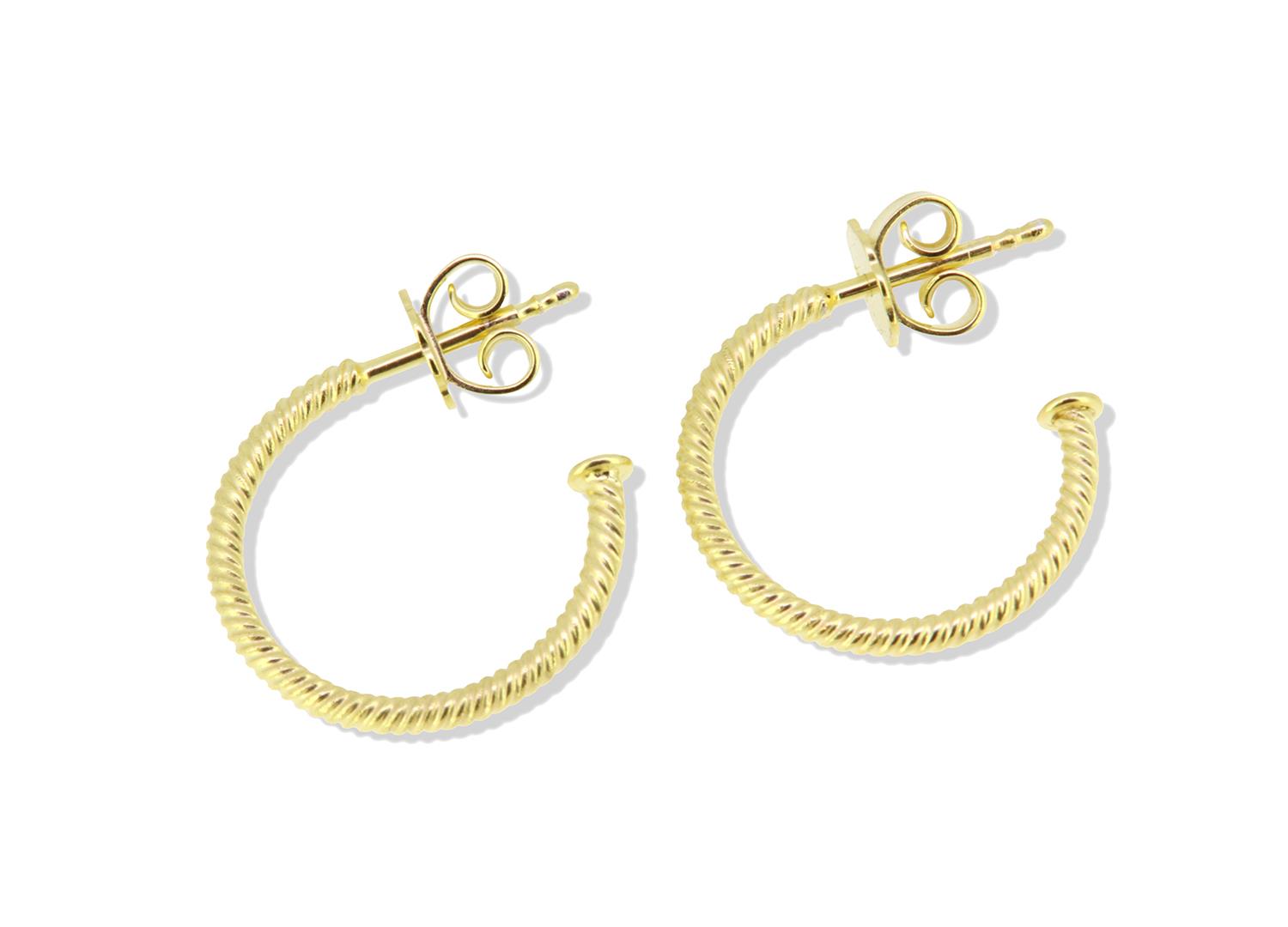 Creolen Annemarie Silber gelbgoldplattiert - Brigitte Adolph - 3302-AG-3
