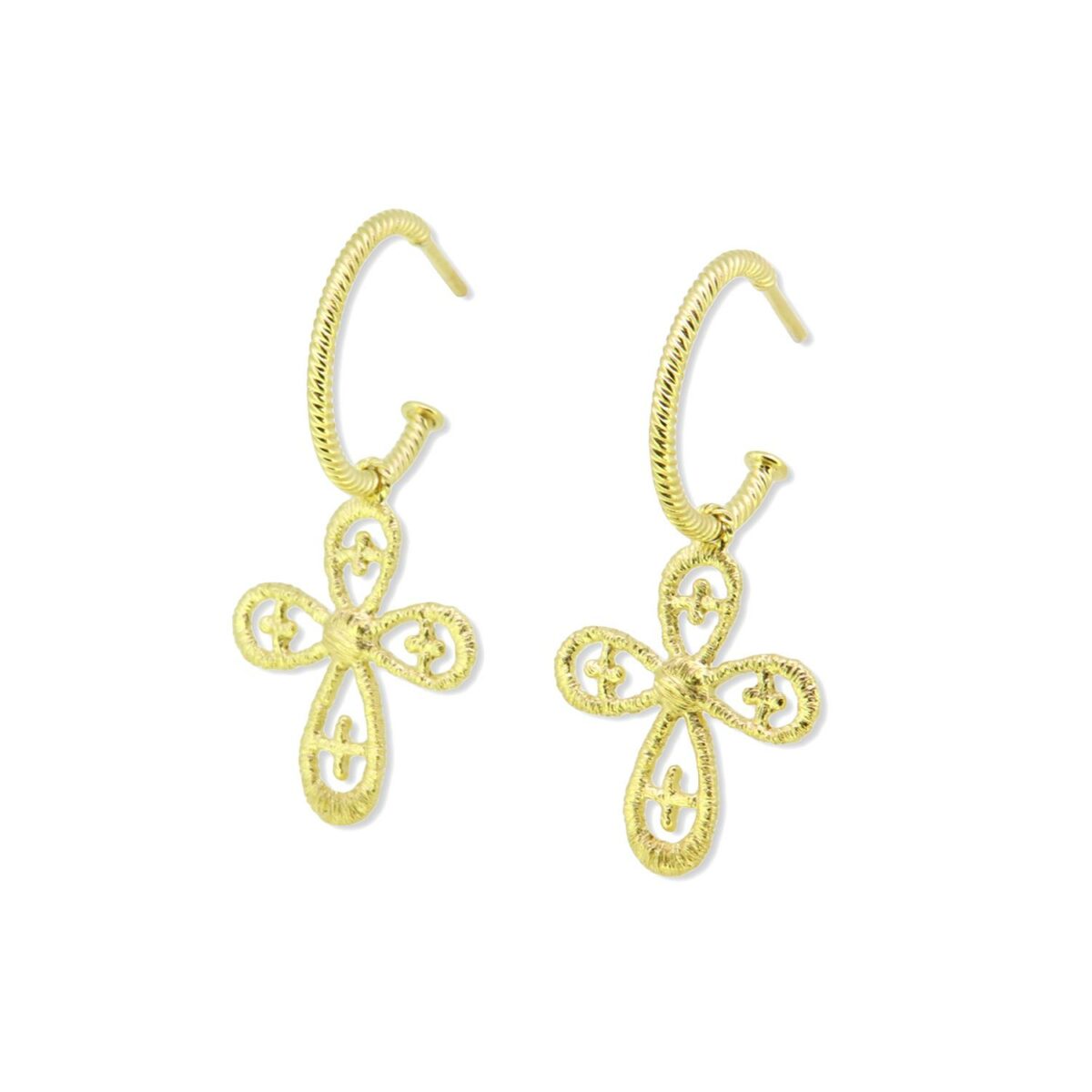 Creolen Annemarie Silber gelbgoldplattiert - Brigitte Adolph - 3302-AG-3