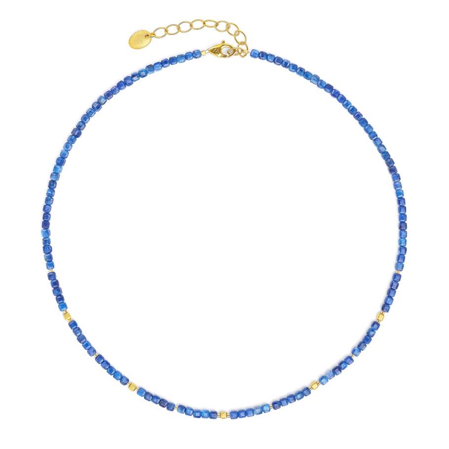 Halskette Cuseno Kyanit Silber goldplattiert - Bernd Wolf - 8100002796-V46