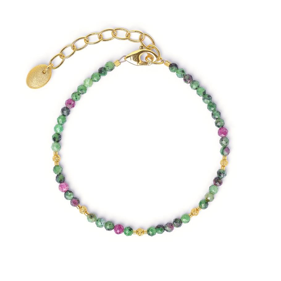Armband Indina Rubin Zoisit Silber goldplattiert - Bernd Wolf - 82070086-V21