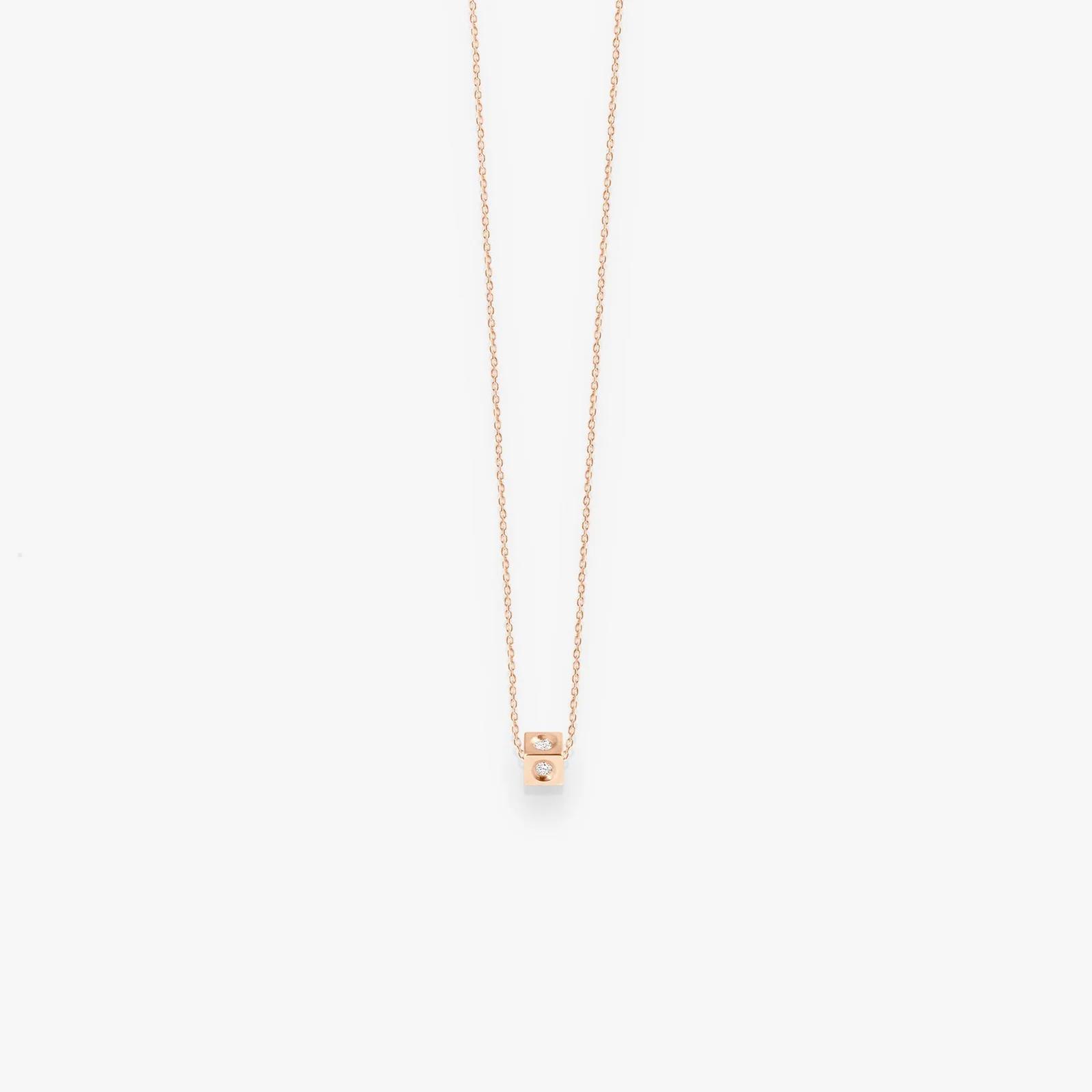 Halskette Cubix 18K Roségold Diamanten - vanrycke - CC4R1-01