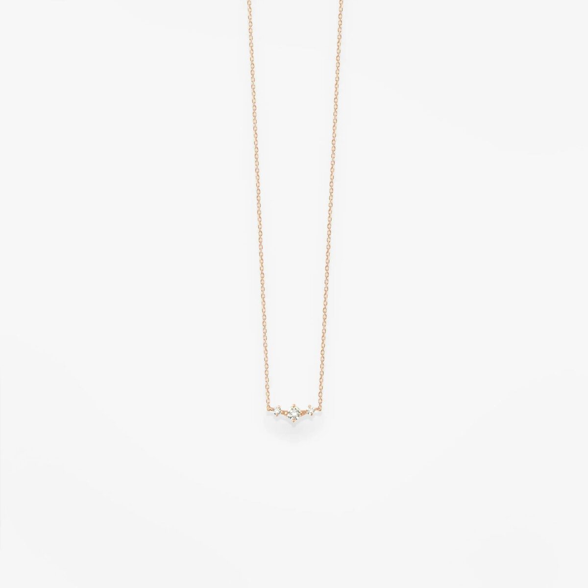 Kette Stardust 3 Brillanten 18K Roségold - vanrycke - CS2R1-04