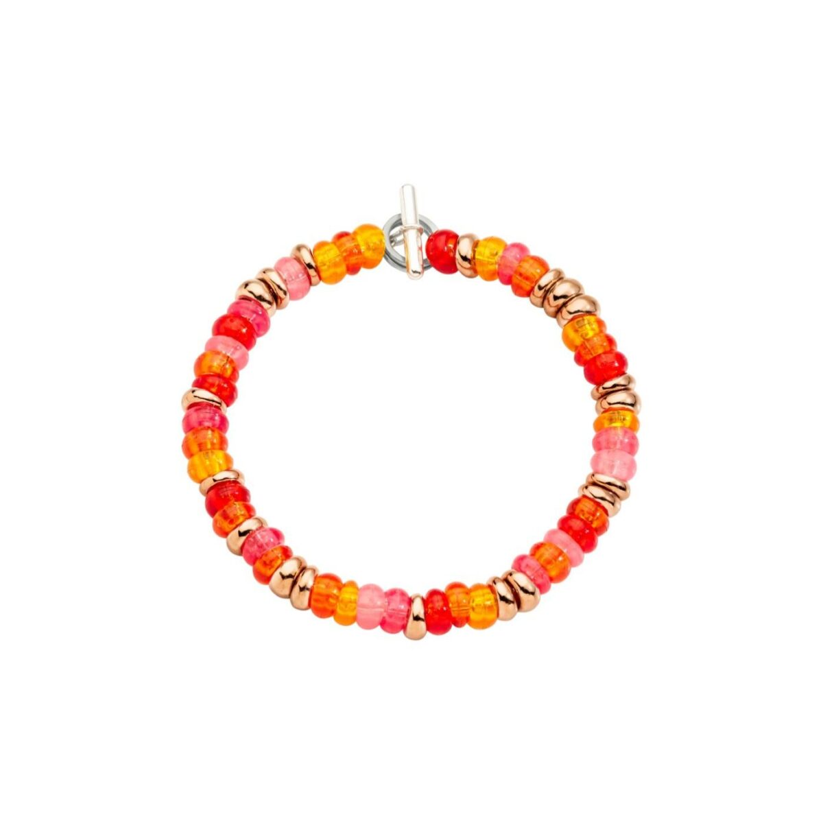 Armband Rondelle Silber Rosegoldplattiert M - Dodo - DBC2004RondeRoragM