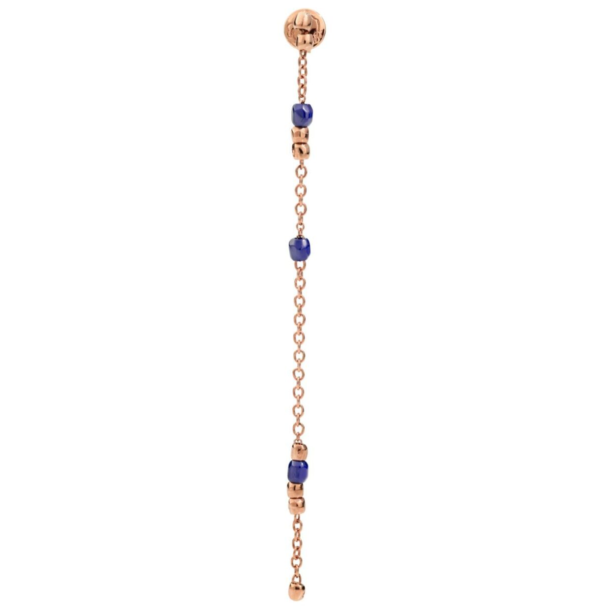 Ohrring Mini Granelli 9K Rosegold blaue Keramik - Dodo - DHC1004_GRANX_CBL9R
