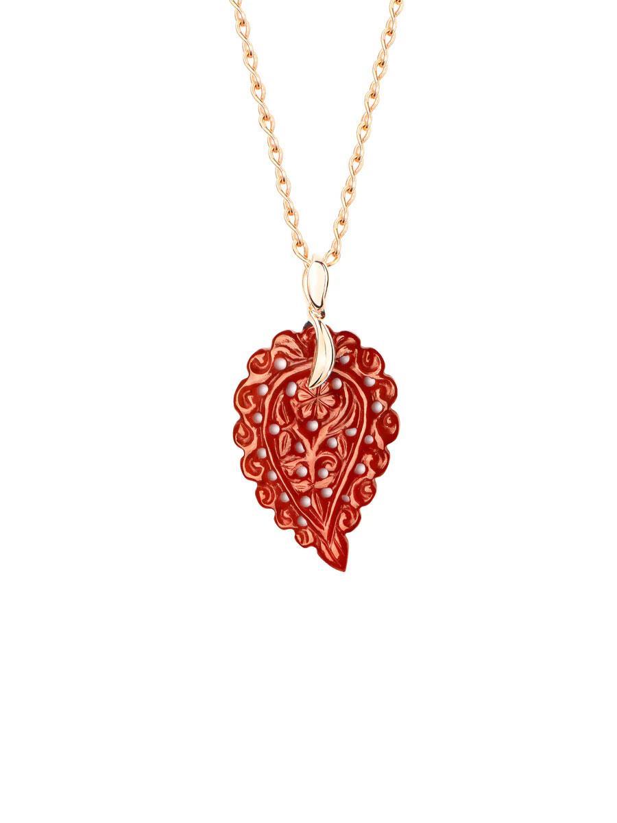 Anhänger India klein aus Onyx 18K Roségold - Tamara Comolli - P-IND-s-Ter-rg